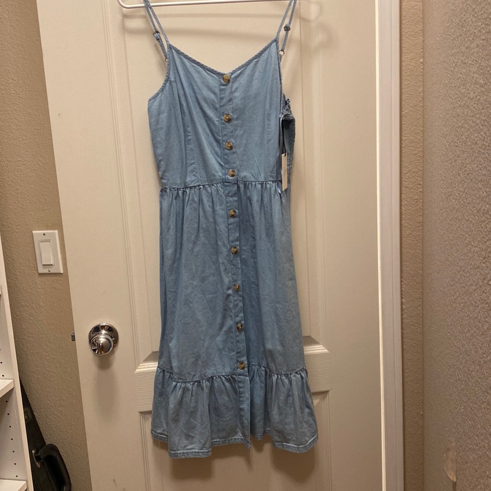 Cotton blue summer dress